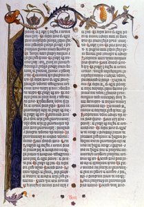 Pagina della Bibbia 36 righe di Gutenberg, Magonza da Unbekannter Künstler
