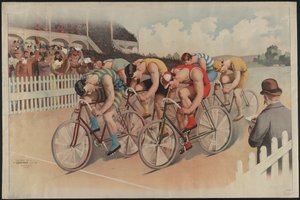 Scena di gara ciclistica da Unbekannter Künstler