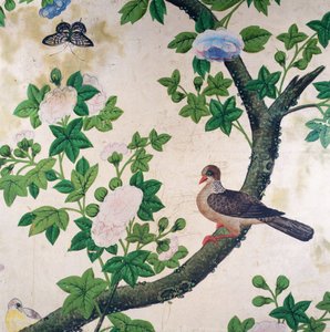 Carta da parati con uccelli, c.1840 da Unbekannter Künstler