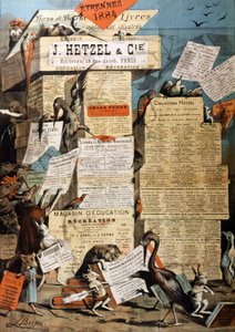 Pubblicità delle edizioni Hetzel da Unbekannter Künstler