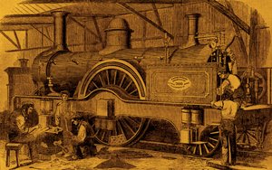 Costruzione della locomotiva di McConnell da Unbekannter Künstler