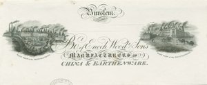 Burslem - Intestazione della fattura di Enoch Wood & Sons: incisione, nd [?19th cent] da Unbekannt