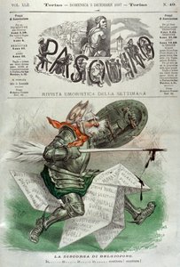 Caricatura Cavallotti da Alec Hunter