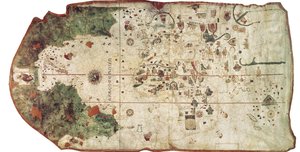 COSA, Juan de la (1460-1510). Cartografo. Carta di Juan de la Cosa (1500). SPAGNA. MADRID (COMUNITÀ AUTONOMA). Madrid. Museo della Marina