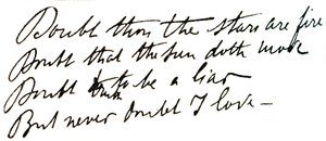 Citazione dal diario del capitano Alfred Dreyfus da Amleto (incisione)