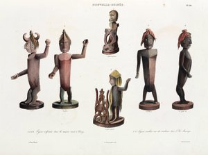 Figure in legno intagliato, Nuova Guinea da Unbekannt