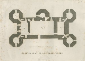 Chiesa del Castello - Stafford Castle: incisione da Unbekannt