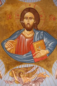 Affresco sul soffitto nella chiesa ortodossa di Pedoulas: Cristo pantocratore da Unbekannt