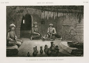 Fabbricazione di ceramiche, laboratorio del vasaio, Egitto, c 1798