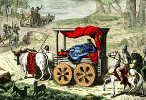 Carro di un re gallico, c.1850-86 (illustrazione) da Unbekannter Künstler