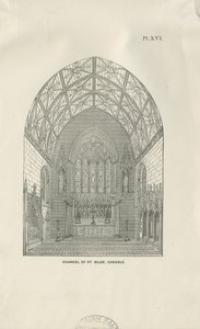 Cheadle - Chiesa di St. Giles (incisione su legno) da Unbekannt