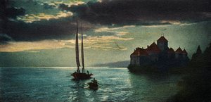 Castello di Chillon - il castello sul Lago di Ginevra (vicino a Montreux) da Unbekannter Künstler