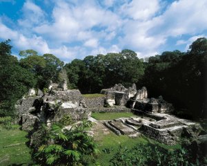 Civiltà precolombiana: vista del sito Maya di Uaxactun da Alec Hunter