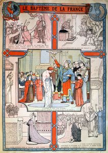 Battesimo di Clodoveo da parte di San Remigio a Reims, c. 1930 da Unbekannter Künstler