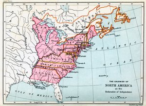 Colonie del Nord America nel 1776 da Unbekannter Künstler