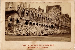 Comune di Parigi (1871) visto dal Ministero delle Finanze distrutto