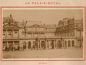 Comune di Parigi (1871): veduta del Palais-Royal (Palais Royal) a Parigi prima dell