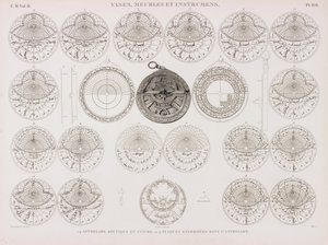 Astrolabio koufico in rame e piastre di astrolabio da Unbekannt