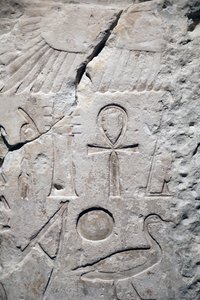 Coptos, frammento del tempio di Sesostri I (dettaglio) da Unbekannter Künstler