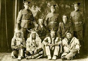 Primi Popoli Cree del Canada durante la Prima Guerra Mondiale da Unbekannter Künstler