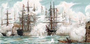 Guerra di Crimea - Bombardamento di Sebastopoli da Unbekannter Künstler