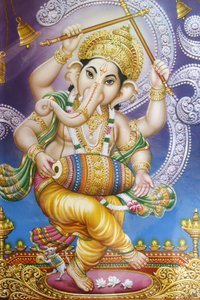 Immagine di Ganesh danzante, Rishikesh, India