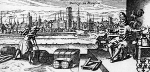 Danzica / Gdansk - vista della città, c. 1700 da Unbekannter Künstler