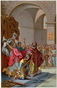 Deposizione del re francese Luigi I (833), inizio XX secolo da Unbekannter Künstler