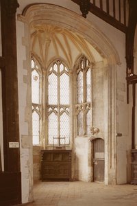 Dettaglio di una finestra nella Grande Sala, Gainsborough Old Hall, Lincolnshire da Unbekannt