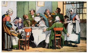 Cenare in una locanda francese del XIX secolo