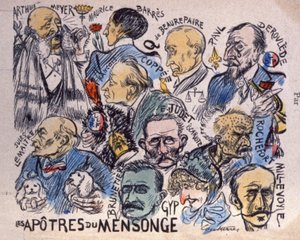 Affare Dreyfus: Gli Apostoli delle Menzogne, capi degli anti-Dreyfusardi da Unbekannter Künstler
