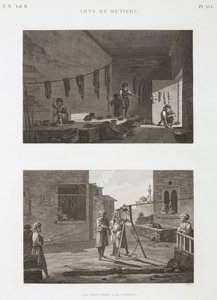 Industria dei coloranti e pigmenti Tintoria e produzione di corde, Egitto, c. 1798
