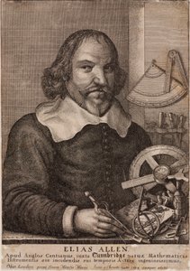 Elias Allen, matematico e costruttore di strumenti, c.1630 da Unbekannt