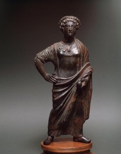 Civiltà etrusca: "giovane donna" Scultura in bronzo, sd