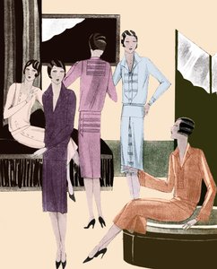 Abiti di moda nella primavera del 1928 da Unbekannter Künstler