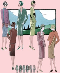 Moda: cappotti leggeri in primavera 1928 da Unbekannter Künstler