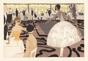 Festa da ballo alla moda nel giardino di Paul Poiret da Unbekannter Künstler