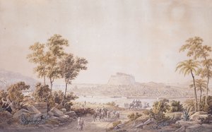 Figure che si Avvicinano alla Città di Atene, Grecia, c.1800