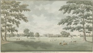 Fisherwick Hall: disegno ad acquerello, 1786