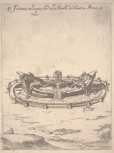 Fontana nella piazza della Trinità dei Monti a Roma, c.1650 da Unbekannter Künstler