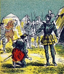 Francesco I armato cavaliere da Bayard il 15 settembre