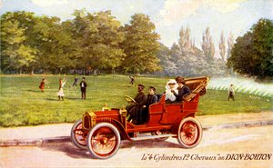 Pubblicità francese per auto De Dion-Bouton, c. 1904