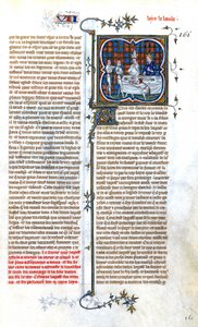Il re francese Luigi il Balbuziente (846-879) incontra papa Giovanni VIII per la sua incoronazione nel 877, miniatura da 