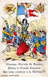 Cartolina francese che mostra Giovanna d