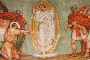 Affresco nella chiesa di San Paolo: La conversione di San Paolo, Lione, Francia da Unbekannt