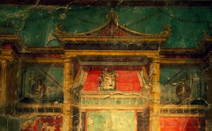 Affresco nel salone, Villa di Poppea, area archeologica di Oplonti, Torre Annunziata (Patrimonio Mondiale dell