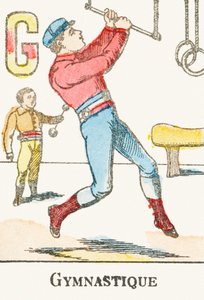 G: Ginnastica - Incisione tratta da "Alfabeto dei giochi", circa 1890 da Unbekannt