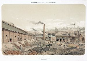 Scene industriali generali Miniera di carbone a Valentin Cocq, Belgio