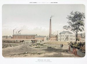 Scene industriali generali Stabilimento di zinco a Mulheim an der Ruhr, Germania
