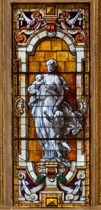 Genova, Duomo (Cattedrale di San Lorenzo), interno, Cappella Lercari o Cappella del Santissimo Sacramento (abside nord): "vetrata" da Unbekannter Künstler